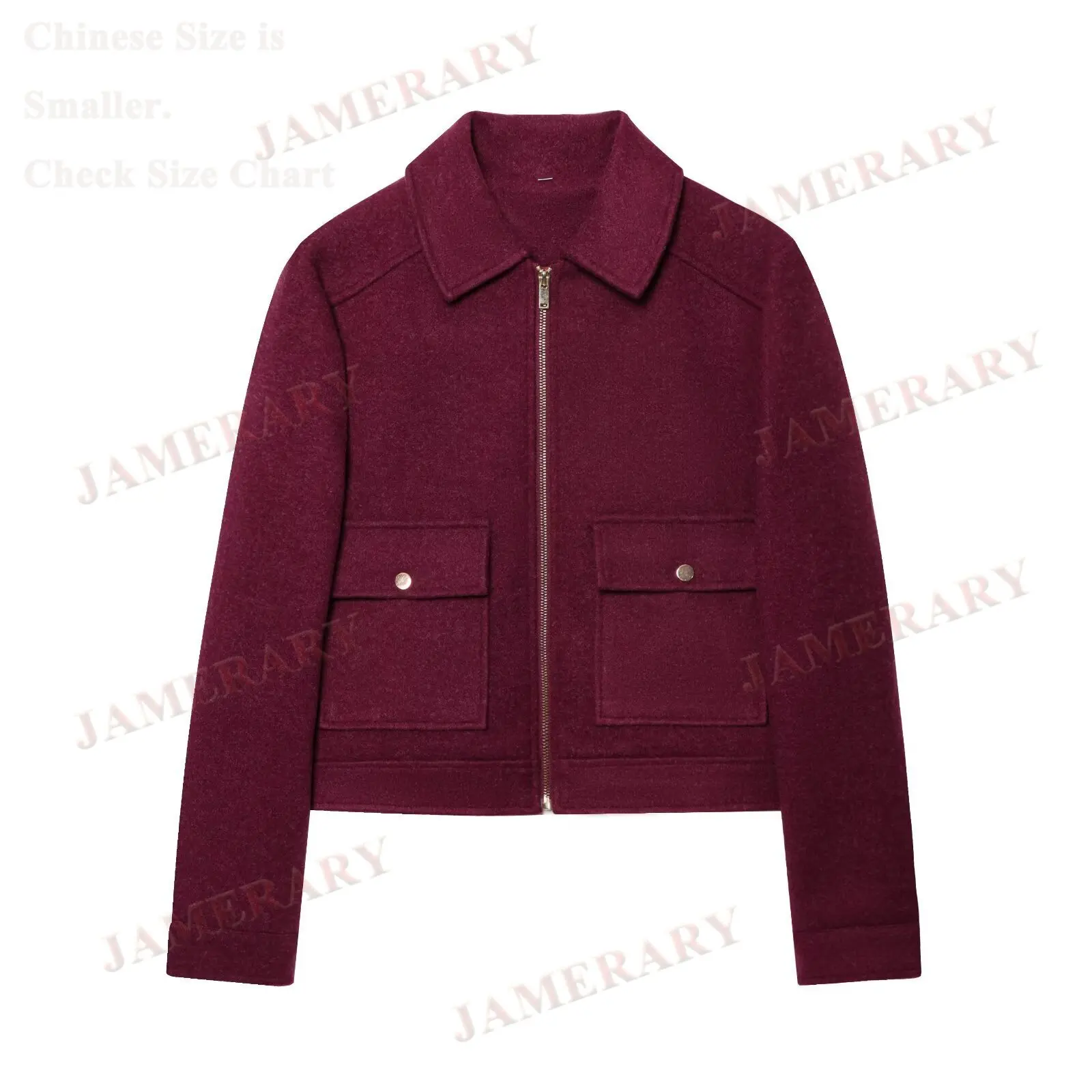 

New Autumn Zipper Long Sleeve Baseball Coat Women Big Pockets Solid Jacket