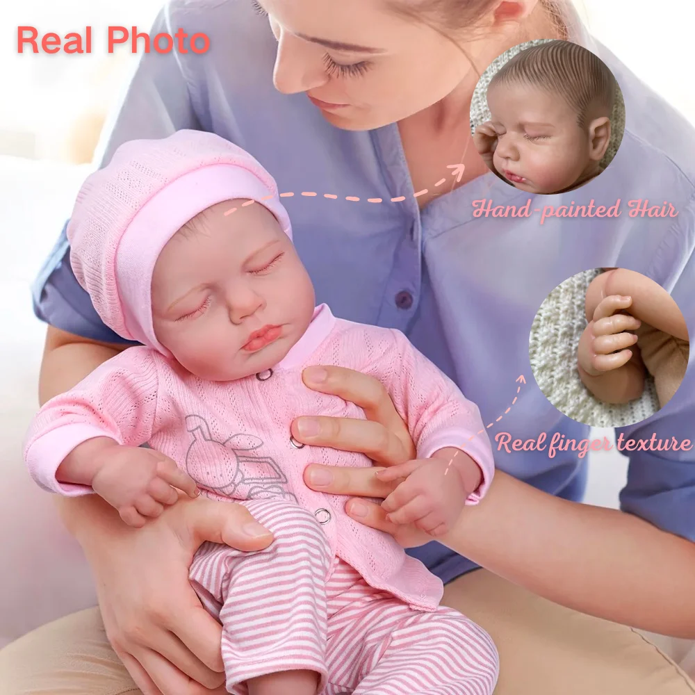 20Inch Lifelike Already Painted Reborn Dolls LouLou 3D Skin Realistic Baby Alive Newborn Dolls Toy Figure Christmas Gift