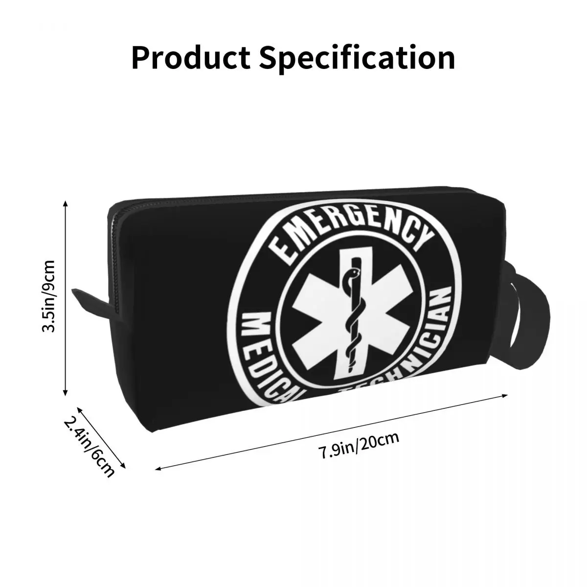 Custom Emt Star Of Life Emergency Medical Technician Logo Cosmetic Bag Large Capacity Makeup Case Beauty Storage Toiletry Bags