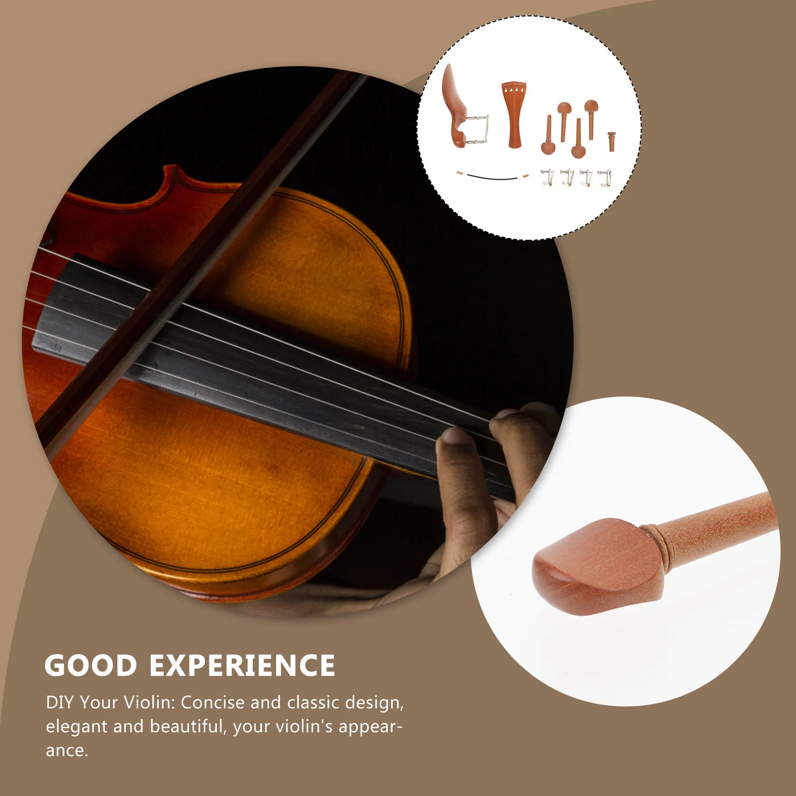 

Major Violin Accessory Set Chin Stainless Steel Tuner Professional Part Accessories