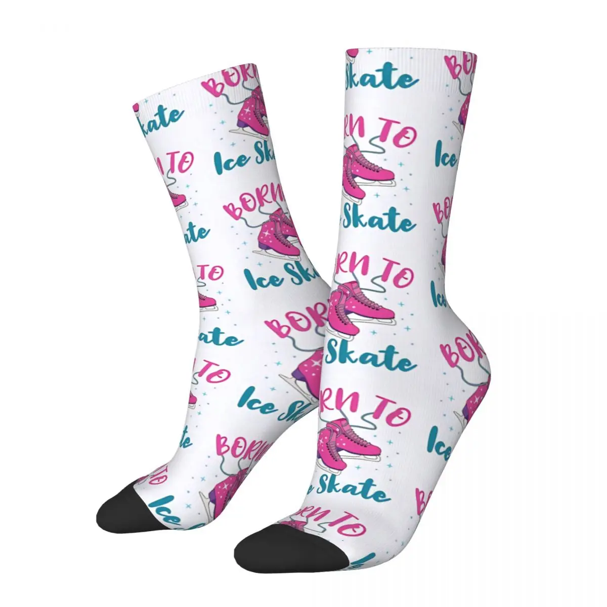 Skater Ice Skating Sport Socks Male Mens Women Autumn Stockings Printed