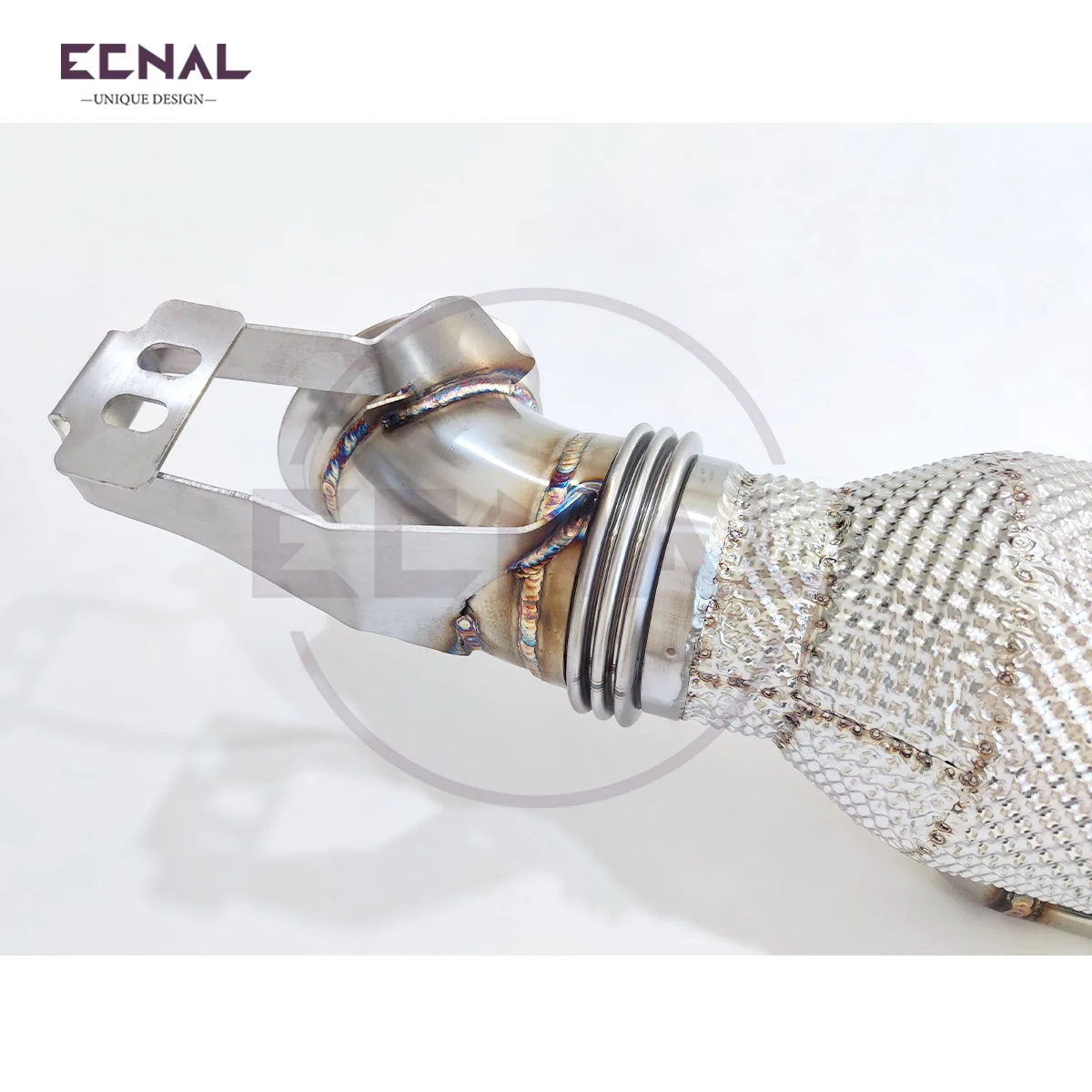 

Ecnal Exhaust for Benz w223 S450 without opf Sports with Heat Shield Metal Catalytic SS304 Exhaust Downpipe