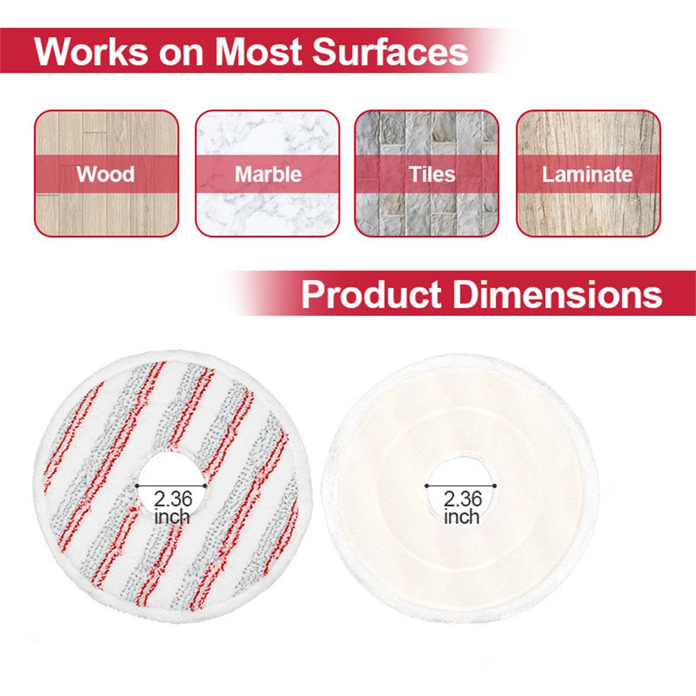 لـ Vileda Spin ممسحة دوارة برأس لاصق، ممسحة بديلة من القماش الرطب والجاف، ملحقات ممسحة ذات الاستخدام المزدوج
