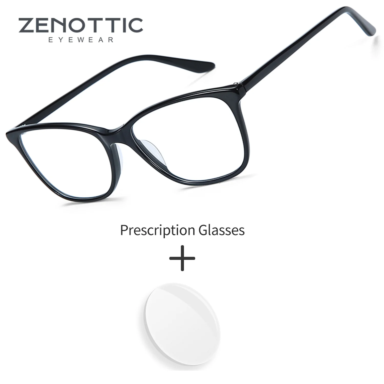 

Женские квадратные оптические очки ZENOTTIC из ацетата с линзами, блокирующими синий свет, и фотохромной технологией для четкого зрения