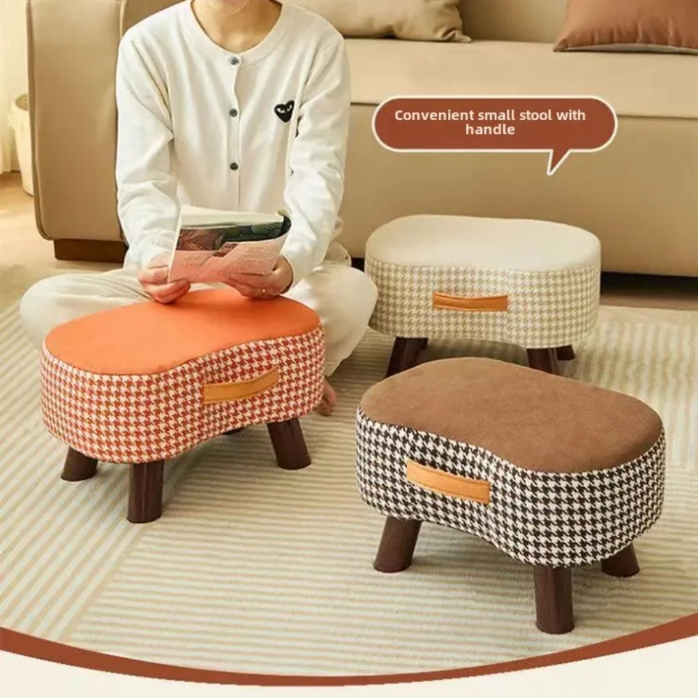 Simple Change Shoes Stool Soft Bag Small Chairs Living Room Sofa Footrests Coffee Table Low Stools Desk Footrest Repose Chair