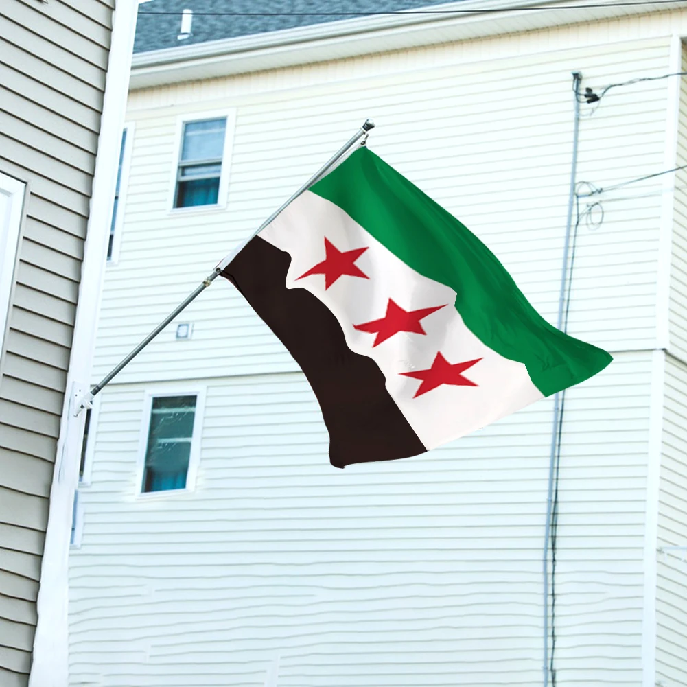 90*150cm Syrian Flag The Syrian National-Coalition Three Star Flag Decoration Meaningful Hotel School Outdoor Square-decoration