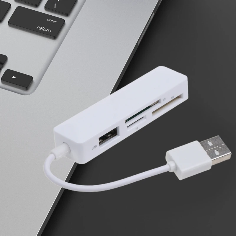 USB2.0 to SD/TF/MS 3 in 1 Memory Card Reader Adapter Splitter for Cellphone Tablet Multifunction Card Reader