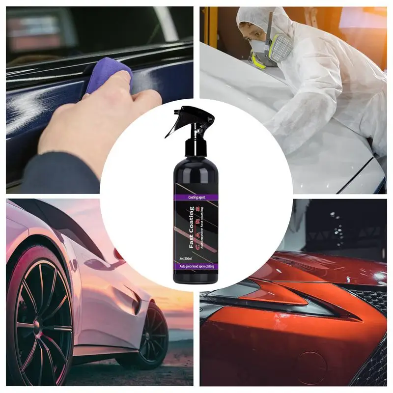 Spray de limpieza para revestimiento de coche, espray de cristal de 300ml, resistente al agua, pintura de coche, sellos de cera, pintura, arañazos, suministros de mantenimiento de coche