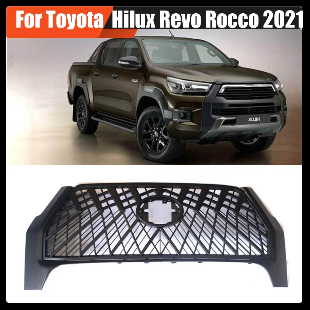 

Pickup Modified Racing Grills For Hilux Grill Auto Accessories Front Bumper Mesh Cover Grills For Toyota Hilux Revo Rocco 2021
