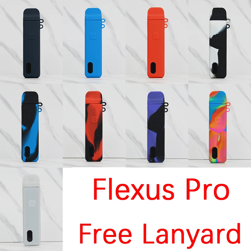 

Silicone Texture Skin Case For Aspire Flexus Pro Protective Rubber Soft Cover With Free Lanyard Shield Sleeve Wrap