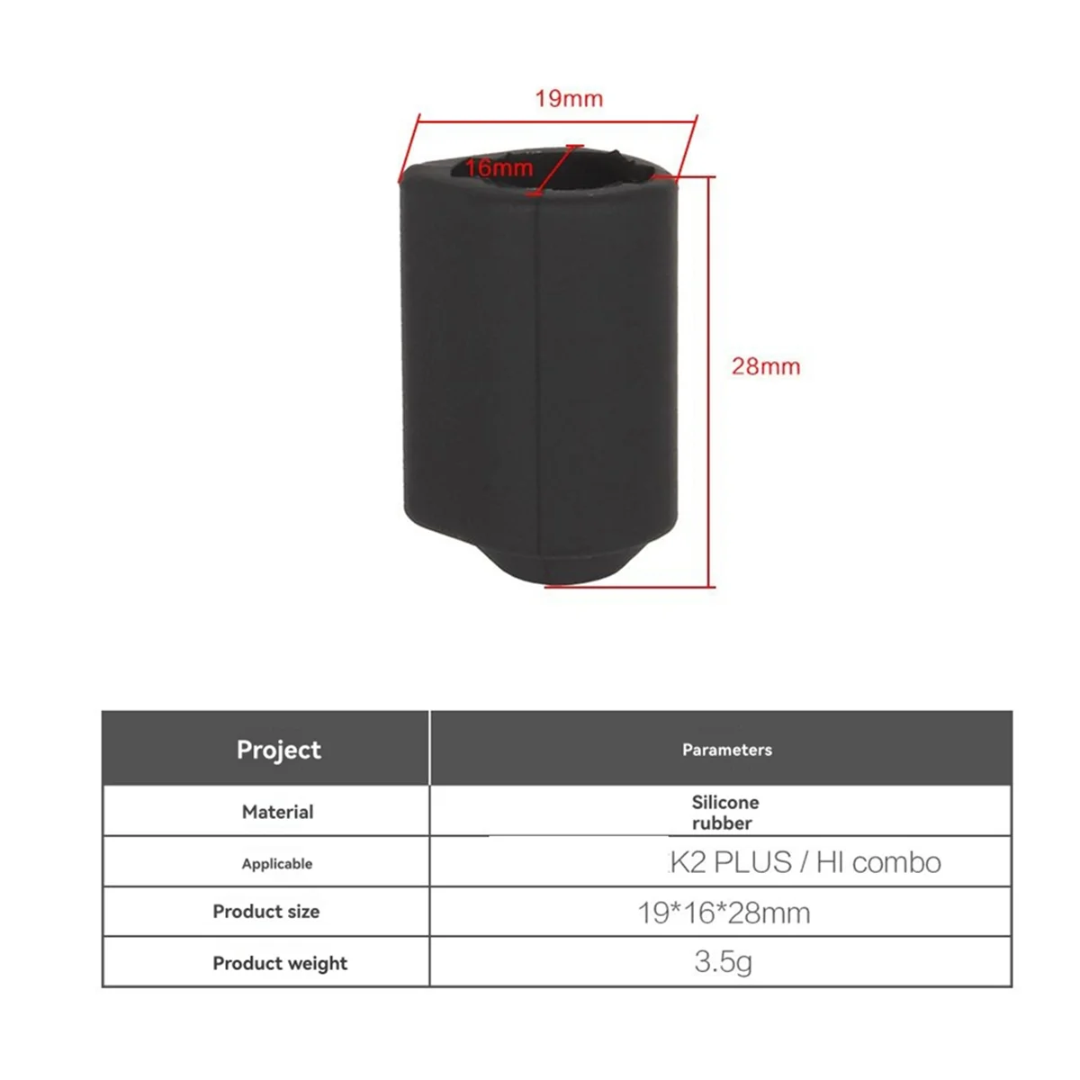 A49T Silicone Socks for K2 Plus Hotend Protection Sleeve for Hi Combo 3D Printer Heat Retention Dust Prevention 3Pcs