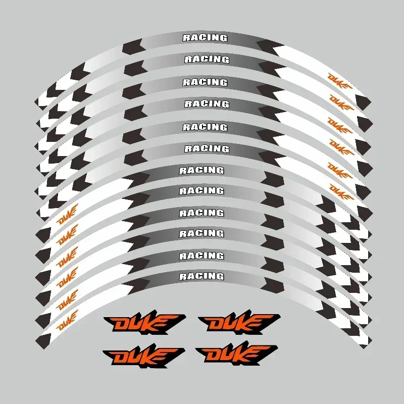 FOR KTM DUKE 125 150 200 300 390 790 990 1290 Motorcycle Motor Parts Contour Wheel Decoration Decal Sticker -3