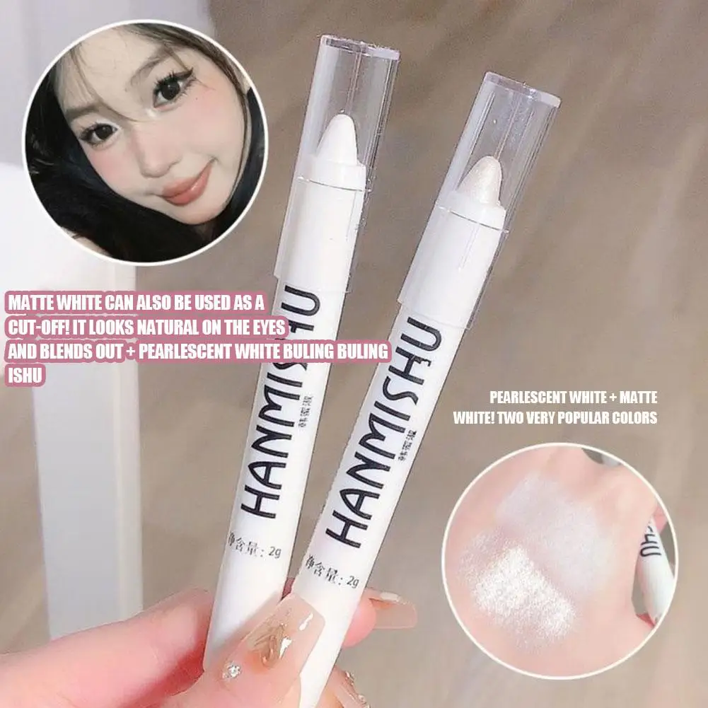 Diamonds Glitter Eyeshadow Eyeliner Pencil Eyes Makeup Pearl White Brighten Pen Silkworm Silver Highlighter Eyeliner G8J8