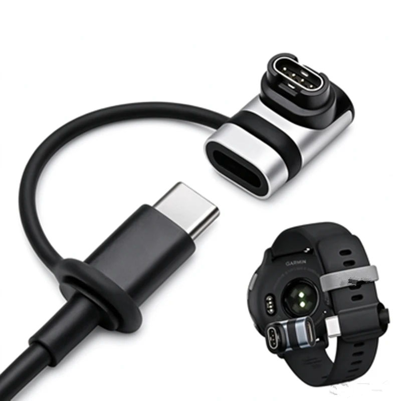 For Garmin Watch Type-C Female Charging Adapter, Portable Charger Connector Converter for Fenix 7 7S 7X 6 6S 6X Pro