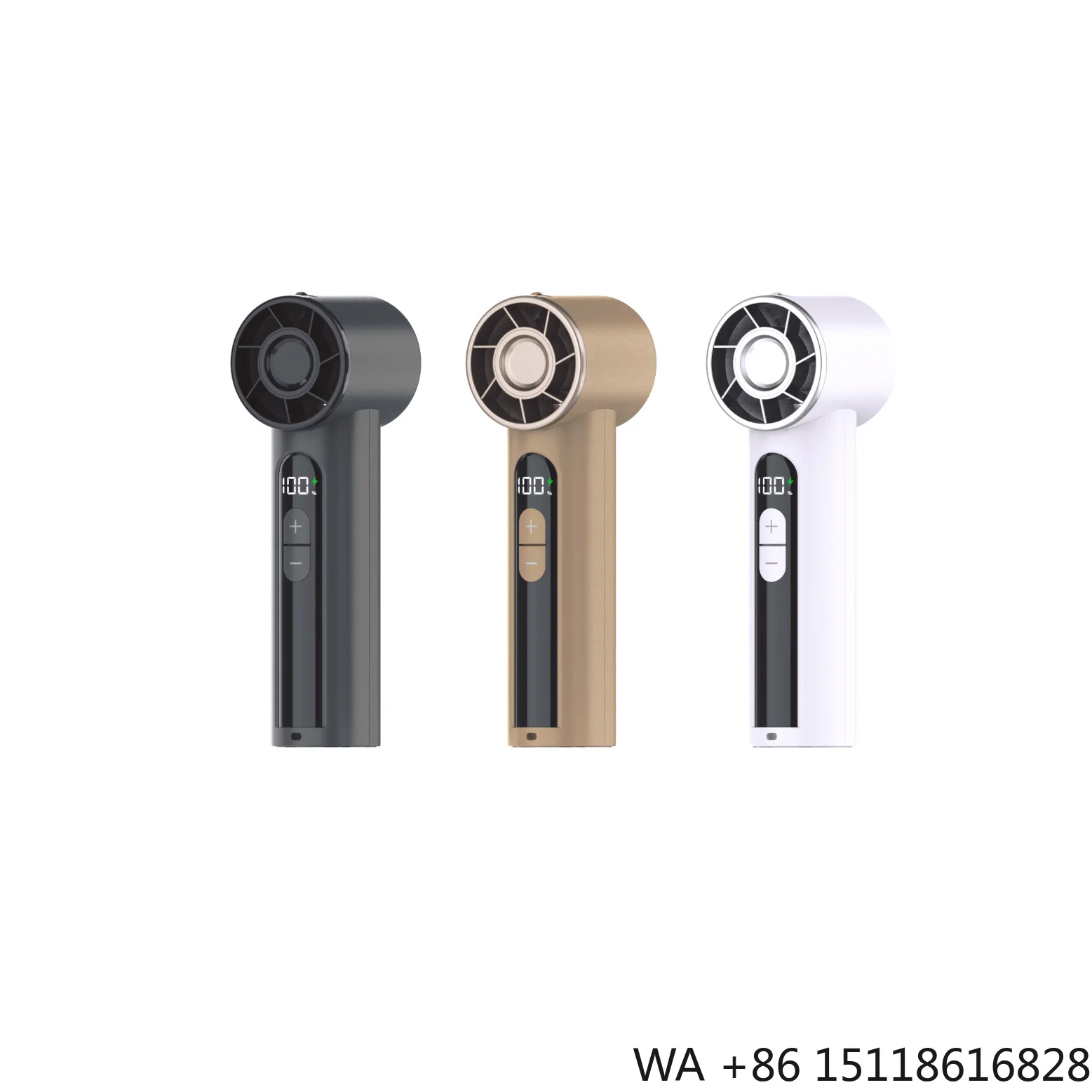 USB Portable Fan Mini Handheld Cooling Fan Rechargeable 5 Speed LED Display Lightweight Personal Fan for Travel Office