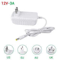 Switching Power Supply 12 V 24 V Volt Transformer 110V 220V AC to DC 12V 24V CCTV LED Strip Power Adapter Source 3A EU US UK AU