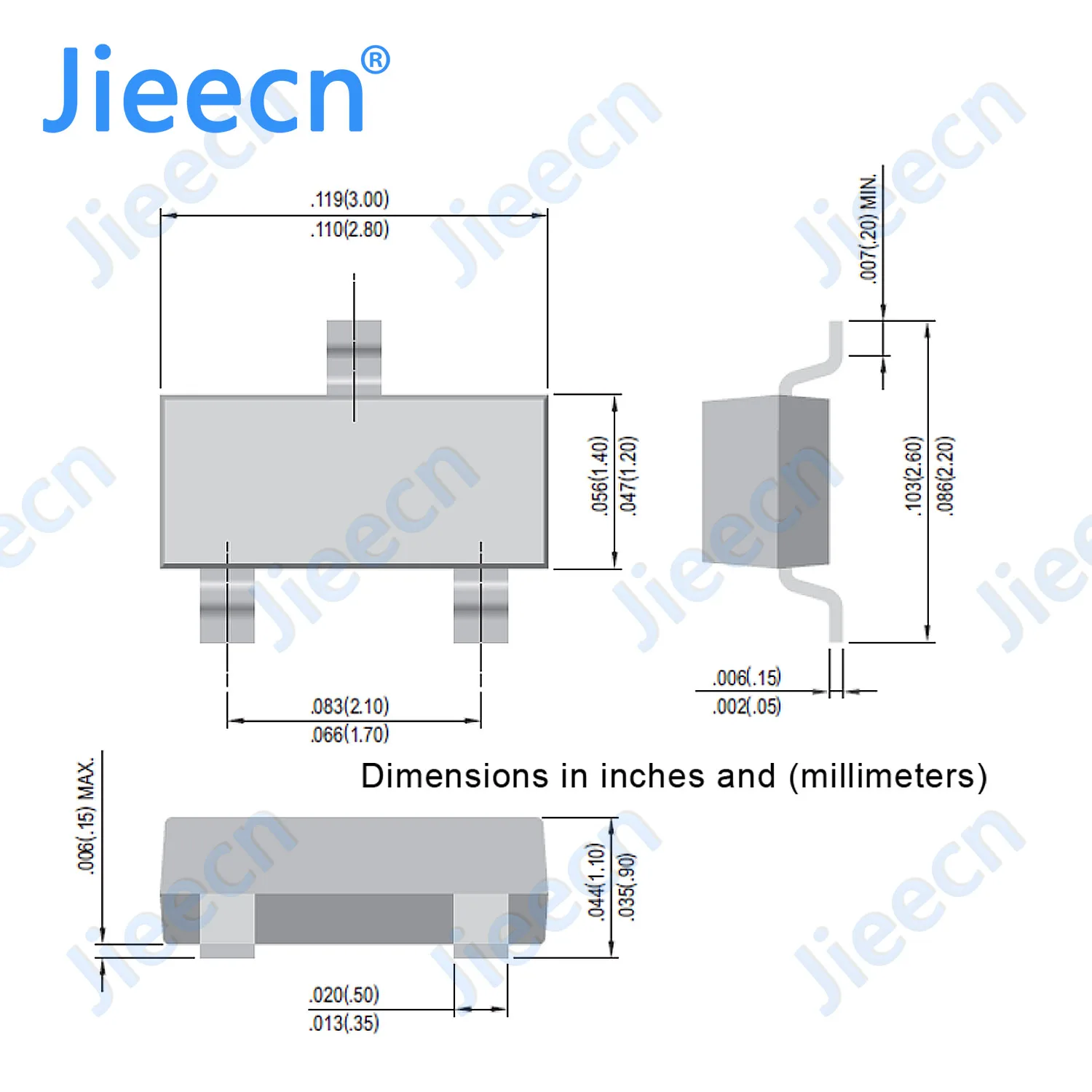 Jieecn SOT23 500PCS HT7130 HT7133 HT7136 HT7144 HT7150 SMD Made in China High quality 