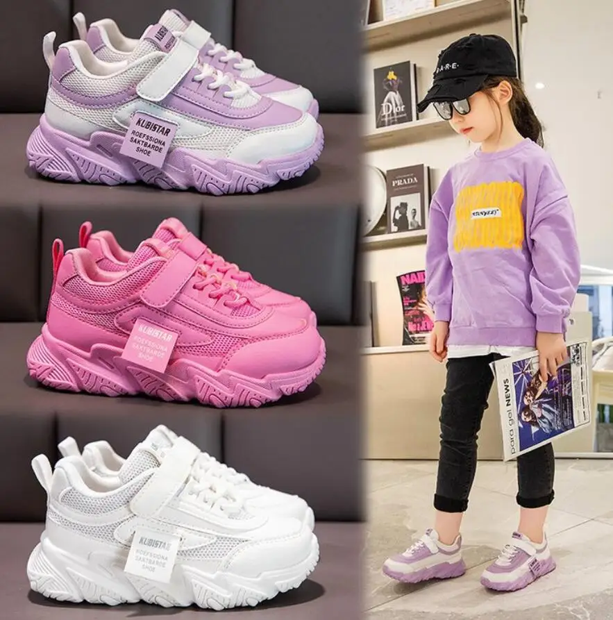 Kids Sports Shoes Children Casual Running Shoes for Boys Girls Air Mesh Breathable Fashion Sneakers Spring Summer Anti-skid Soft