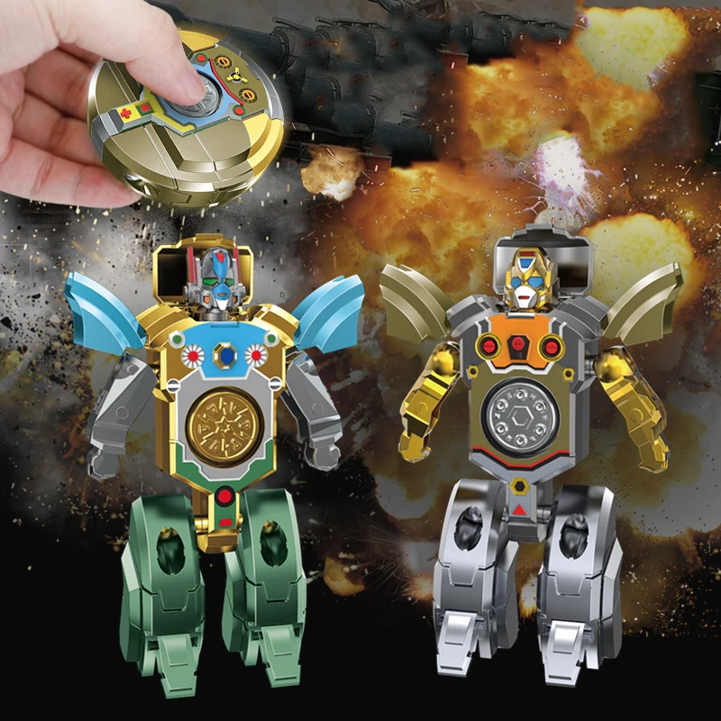 تململ التحول روبوت الإصبع الدوران لعب الأطفال سبينر الضغط الميكانيكية فنجر الدوران لعبة سطح المكتب الغزل لعبة