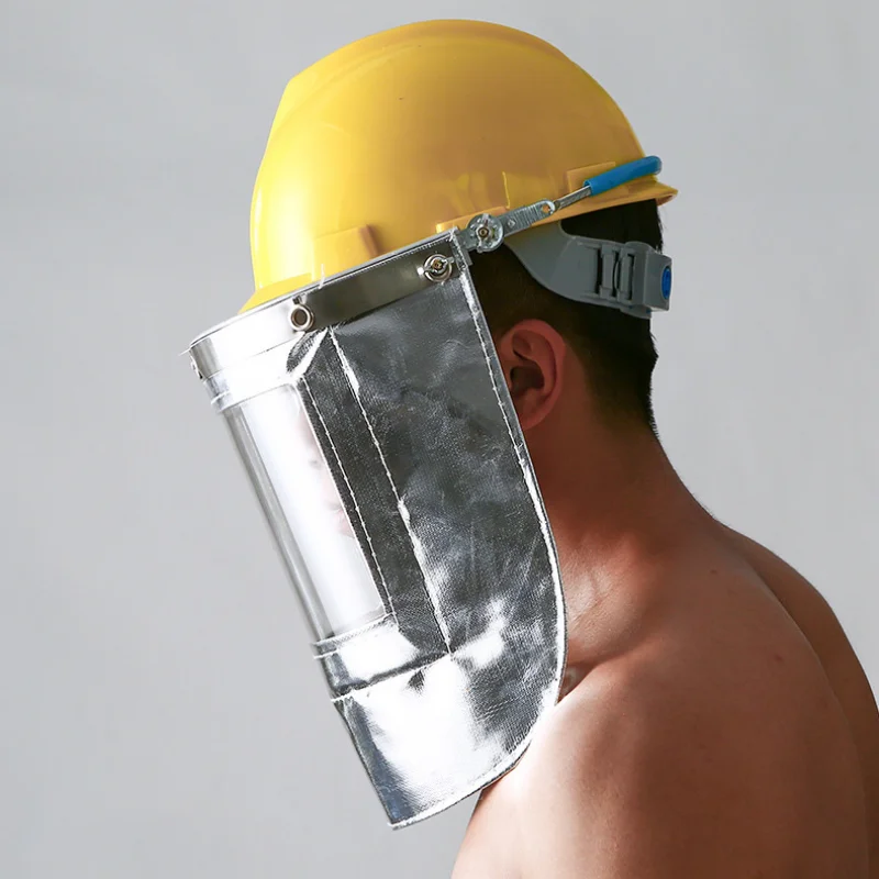 Casco de alta temperatura para bomberos, protección contra la radiación, casco de proximidad de papel de aluminio, uso para trabajadores de alta temperatura