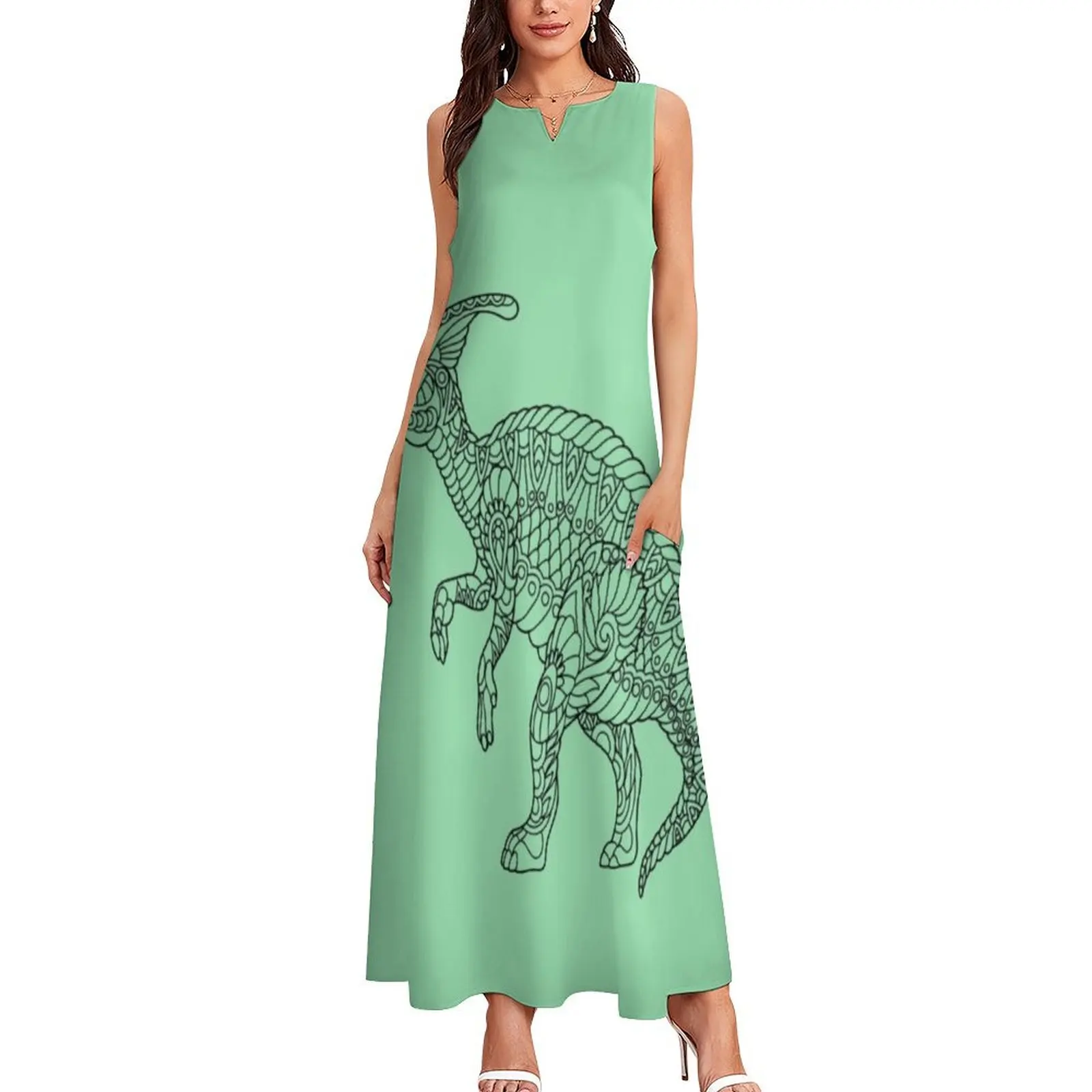 Hadrosaur Dinosaur Relaxing Design Long Dress dresses for official occasions Women's dresses Dress