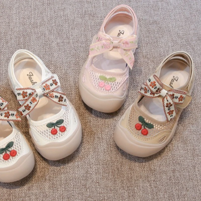 2026 Summer New Girls' Sneakers Comfort Breathable Kids Mesh Casual Shoes Simple Versatile Girls' Sandals Кроссовки Детские
