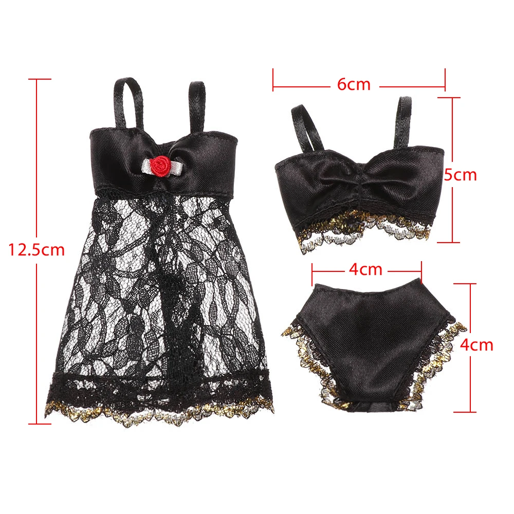 3pcs/set 30cm Fashion Doll Clothes Underwear Pajamas Dress Up Doll Three-piece Pajamas Accessories Kids Girl Toy Gift