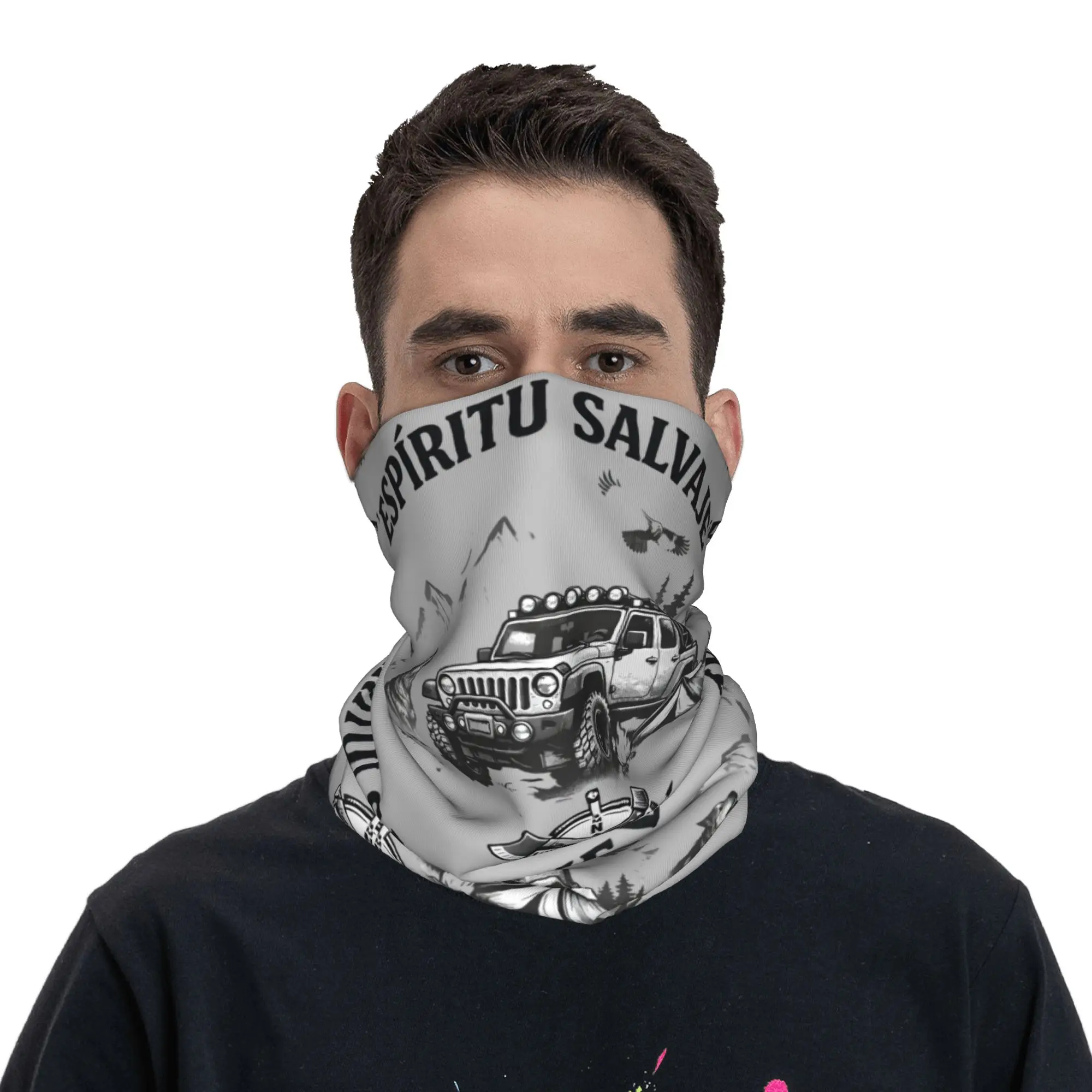 

Custom Off Road 4X4 Bandana Winter Neck Warmer Men Windproof Wrap Face Scarf for Hiking Mountain Overlander Gaiter Headband