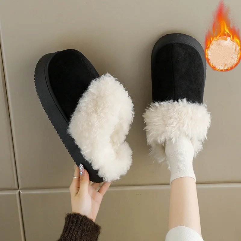 شعبية نصف النعال زوجين نمط الرجال والنساء المألوف العصرية النعال القطن الأحذية القطنية المنزلية الدافئة