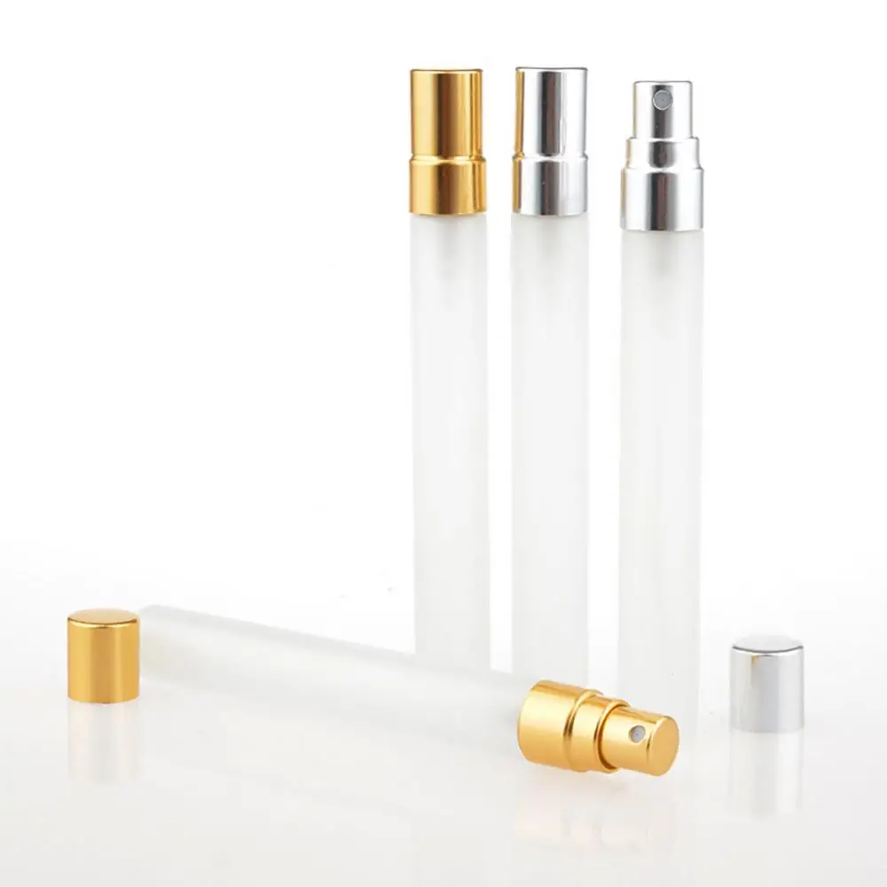 1PC 10ml Perfume Spray Bottle Glass Refillable Frosted Glass Empty Perfume Bottle Portable Atomiser Container for Travel Bottle