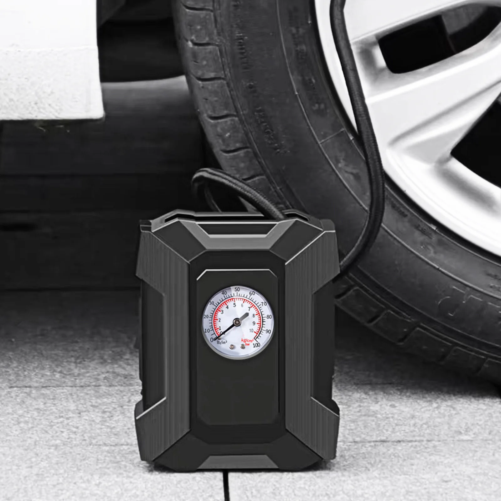 

Portable Car Inflator Electric Compressor for Auto Vehicle LED Light Car Air Pump Aluminum Plastic Efficient Powerful