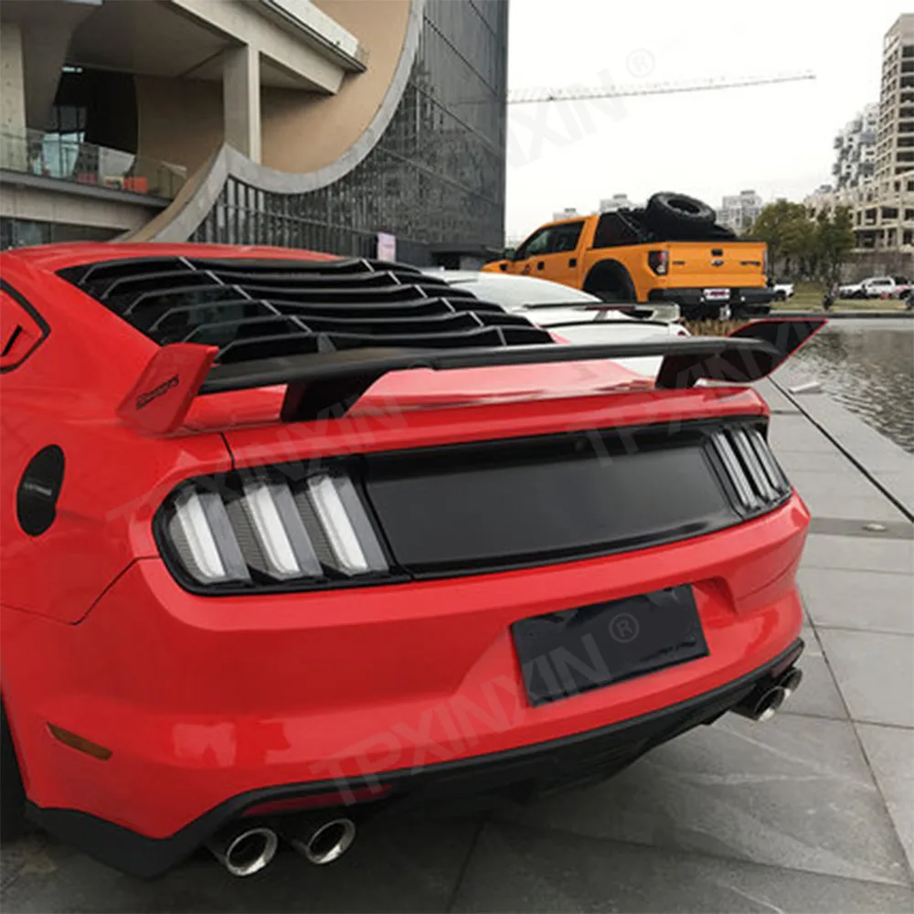 Suitable For Ford Mustang 2015 2016 2017 2018-2022 Modified Carbon Fiber With Light Big Tail Perforated Tail Small Tail Car Part