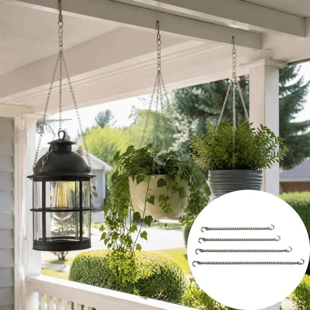 Accessories Metal Hanging Chain Strengthened Hooks Hanging Chain Set Strong Bearing Capacity S-Hook Chain with Hooks Flowerpot