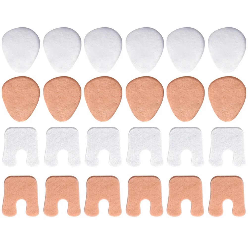 

24Pcs Shoe Pads Breathable Forefoot Cushions Antiskid Shock Absorption for Women Men High Heels Flats Running Shoes
