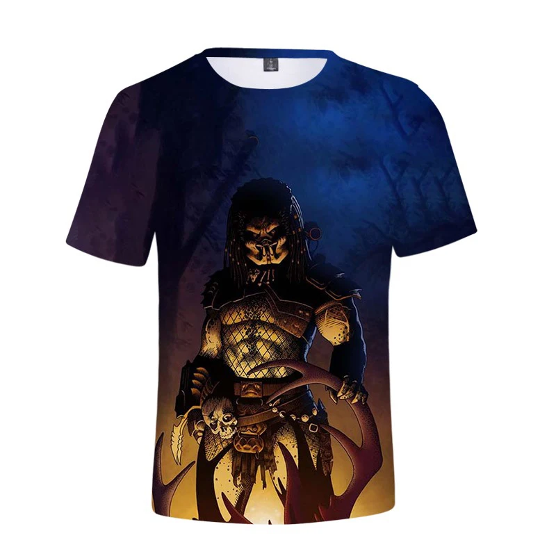 

New Horror Movies Predator 3D Printed T-shirt Men Summer Casaul Oversized Short Sleeve Women Predator Cool Streetwear Tops Tee