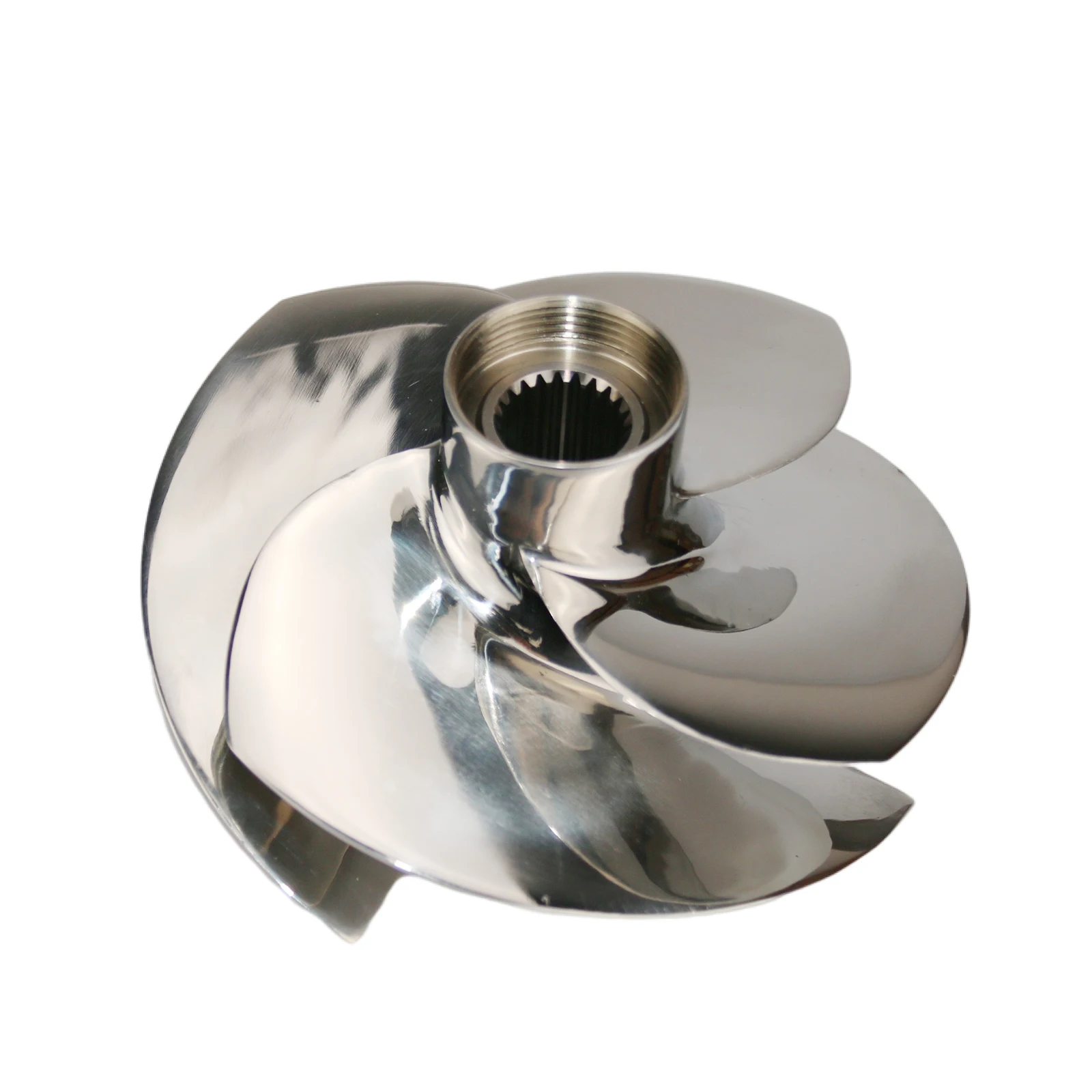 Boatman 155.5MM Jet Ski Impeller OEM: 267000940 Fit Sea-Doo Jet-Ski GTI LTD/SE 15 Jet-Ski Propeller 4- Blades Polished ，2008-New