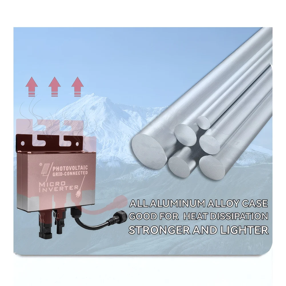 

2026 New Mini Grid-Connected 180-265VAC Solar Micro-Type Inverter 150W MPPT Function IP45 for Home PV System