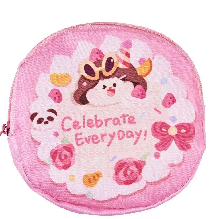 Meatball Cute Handheld Shopping Bag Foldable Portable Handheld Ledger Stationery Storage Bag