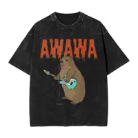 Rock Hyrax Awawa lindo Hyrax Meme camisetas para hombres Hyrax amante Angry Hyrax camiseta cuello redondo Camiseta ropa de manga corta