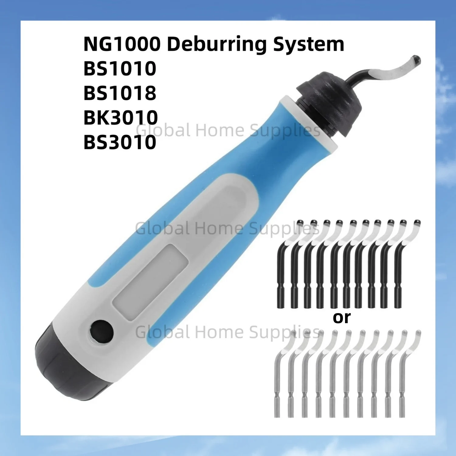

Deburring Tool Set NG1000 with BS1010 BS1018 BK3010 BS3010 High Speed Steel Swivel Blades 360 Degree Rotary Head Reamer Tool