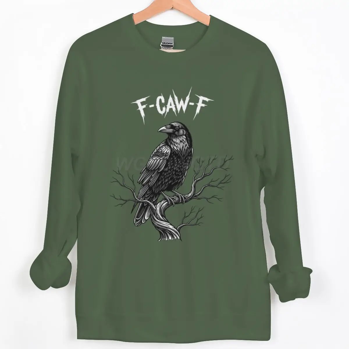 Halloween F-Caw-F Print Sweatshirts für Frauen Lustige Langarm Rundhals Grafik Pullover Tops Halloween Sweatshirt Geschenke