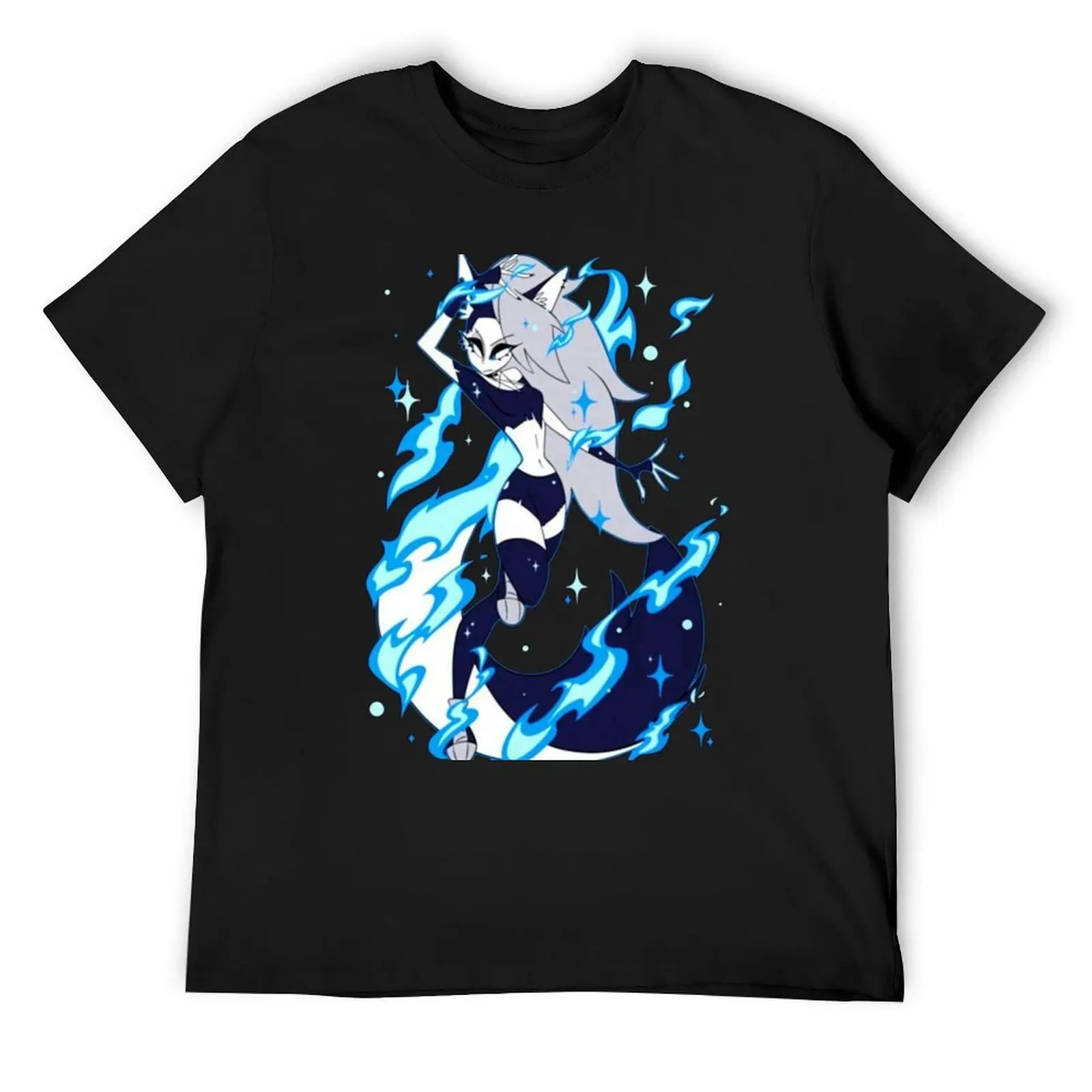 Loona Hybrid Form Blue Flames - Helluva Boss T-Shirt summer 2025 man t shirt clothes for men