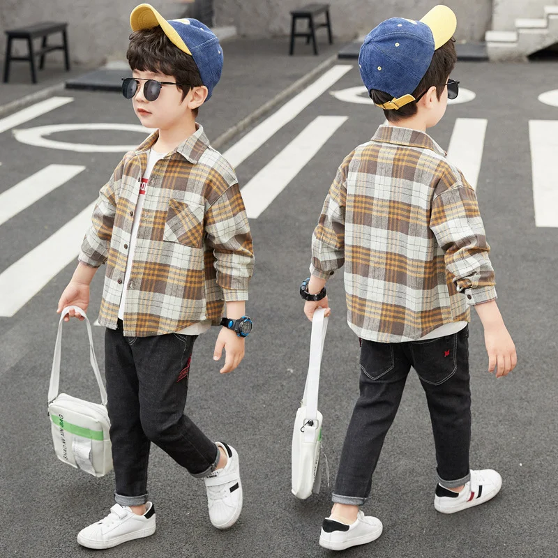 Boys Baby's Blouse Coat Jacket Outwear 2022 Buttons Spring Autumn Overcoat Top Party School Children's Clothing