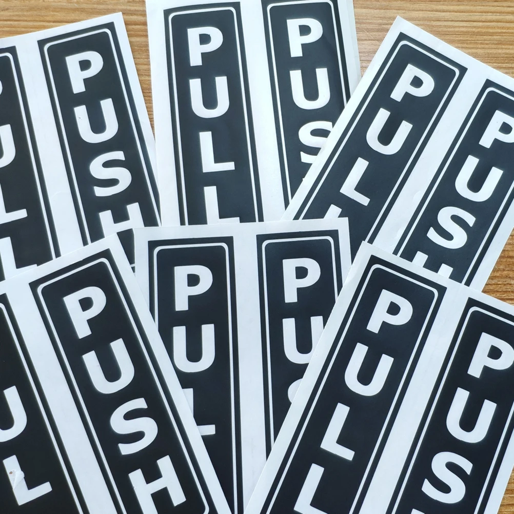 الإبداعية دفع سحب علامات الباب 4 قطعة ملصقات لمقهى متجر فندق مكتب لافتة للباب الشارات الاستخدام المنزلي #6