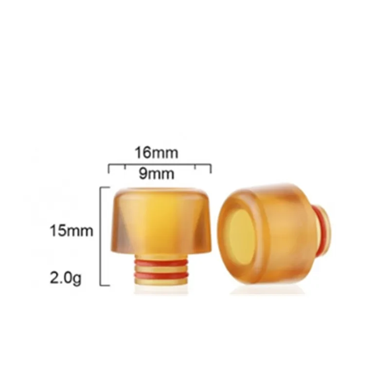 1PCS  510 to 810 Drip Tip Original PEI Material Yellow Mouthpiece for Tank Accessories Heat Resistance