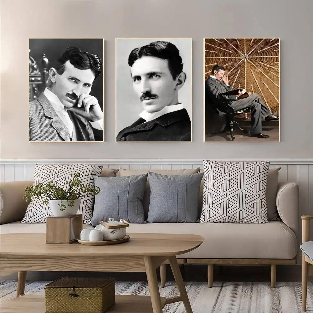 نيكولا تي تسلا x ديكور قماش المشارك المنزل مكتب مقهى بار ديكور الشمال ديكور الهدايا غرفة المنزل