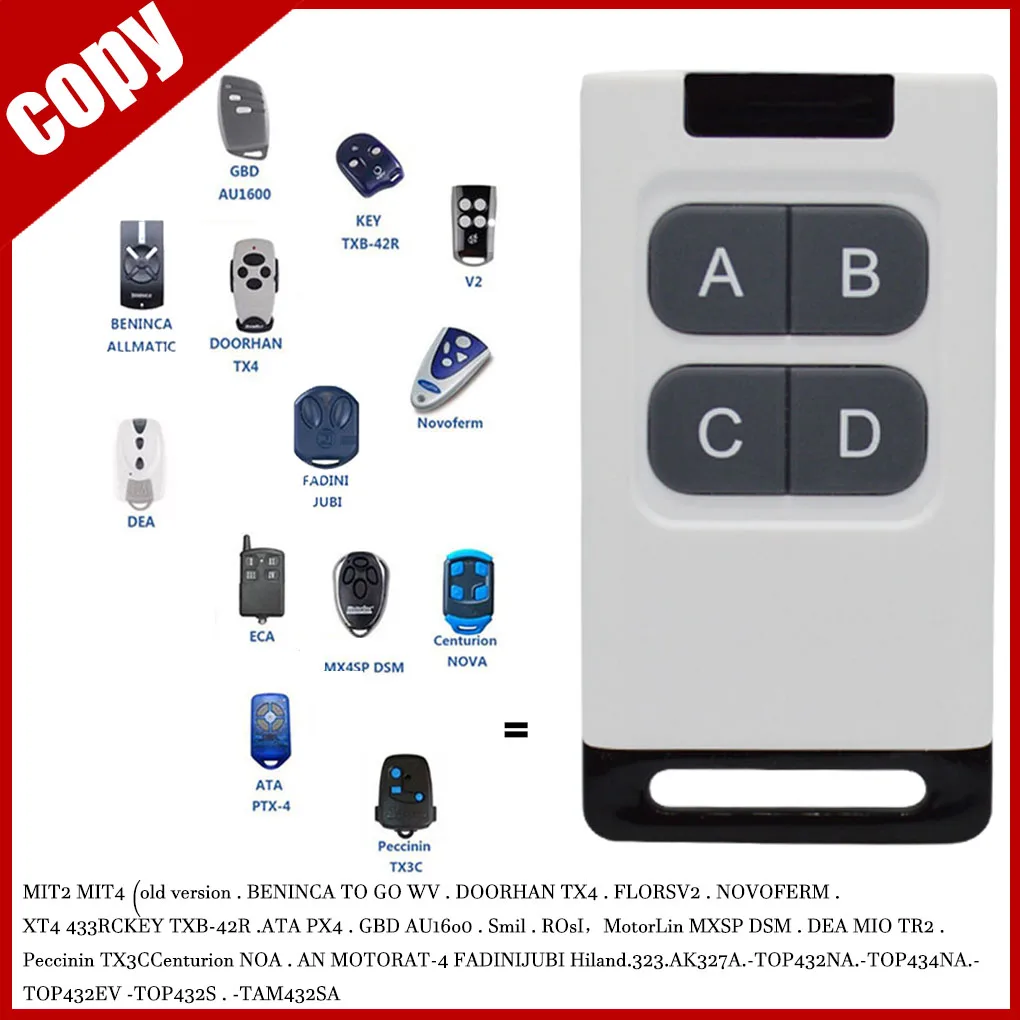 

Универсальный радиочастотный пульт дистанционного управления 433 МГц, нажимайте кнопку 4 раза