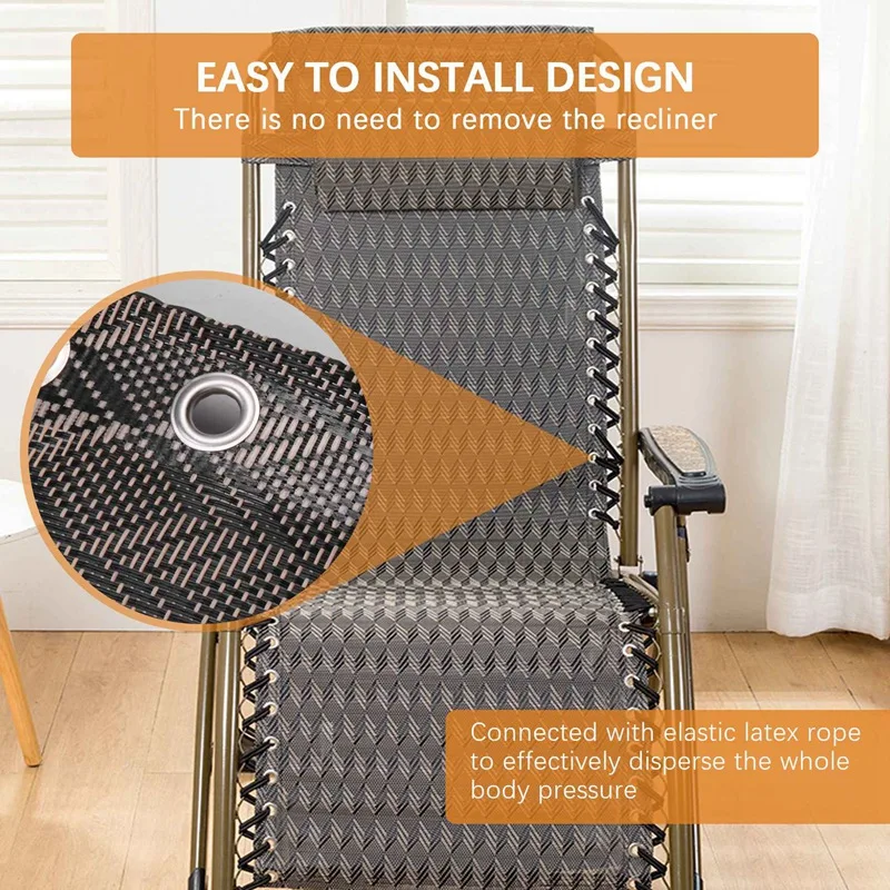 Tela de repuesto para silla de gravedad, herramienta de reparación de sillón reclinable, pieza de tela para Patio exterior, piscina de playa