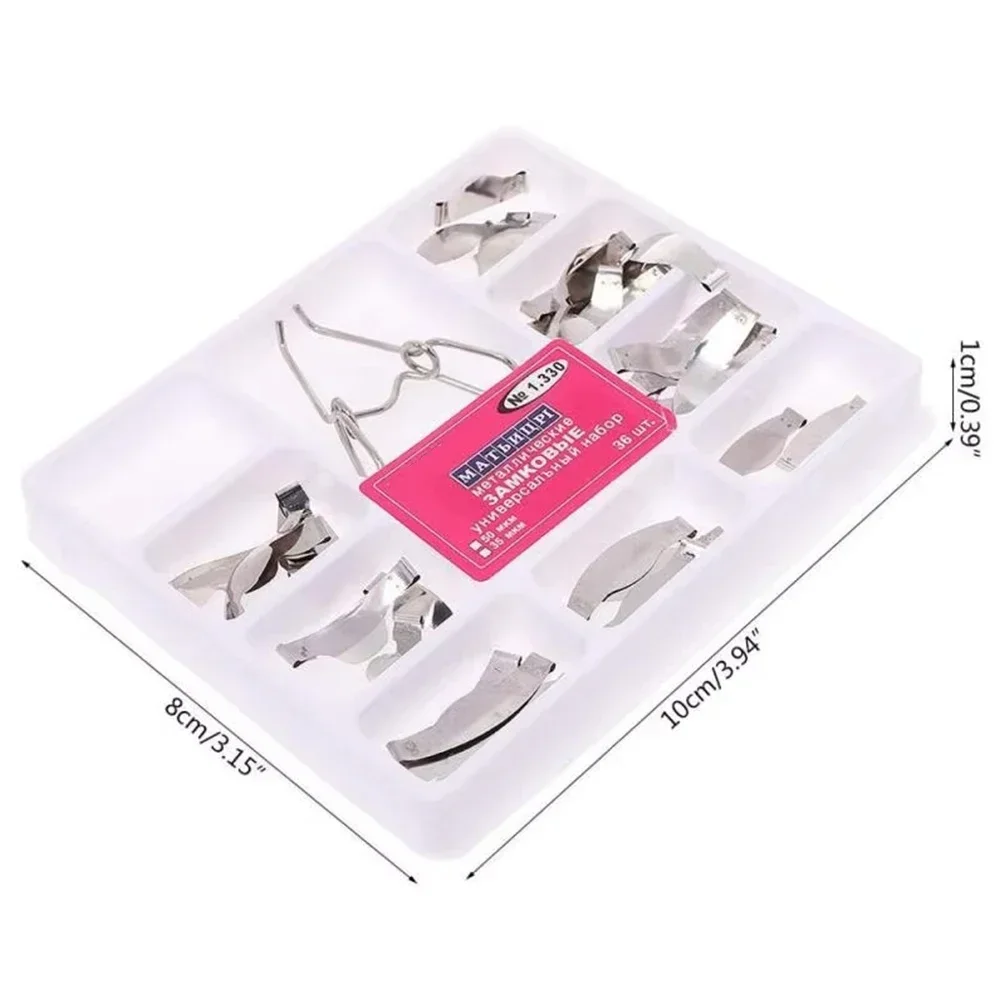Dental Matrix Contoured Sectional Matrix Kit Steel Bands Rings Teeth Forming Matrices Orthodontic Supplies Lab Tool view 4