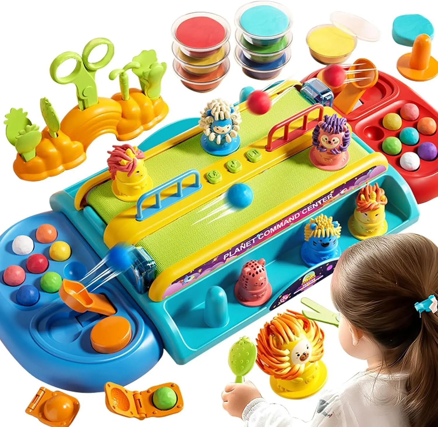 

Hair salon toy set, suitable for parent-child interactive role-playing toys, enhance hand-eye coordination and creativity
